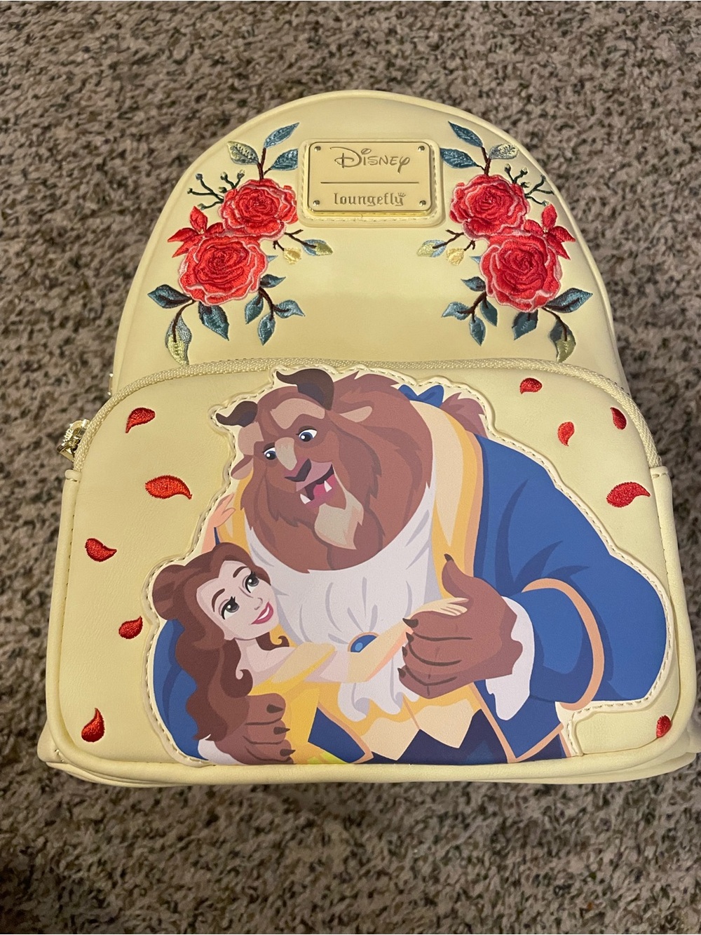 Loungefly Disney Beauty and Beast Belle   Rose Backpack HTF